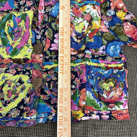 Sandy Starkman Patchwork Blazer Bright Quilt Jacket Womens Medium  Festival VTG - Picture 12 of 12